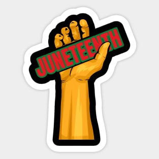 Raised Hand Raise Your Fist Freedom Day Logo Juneteenth Sticker